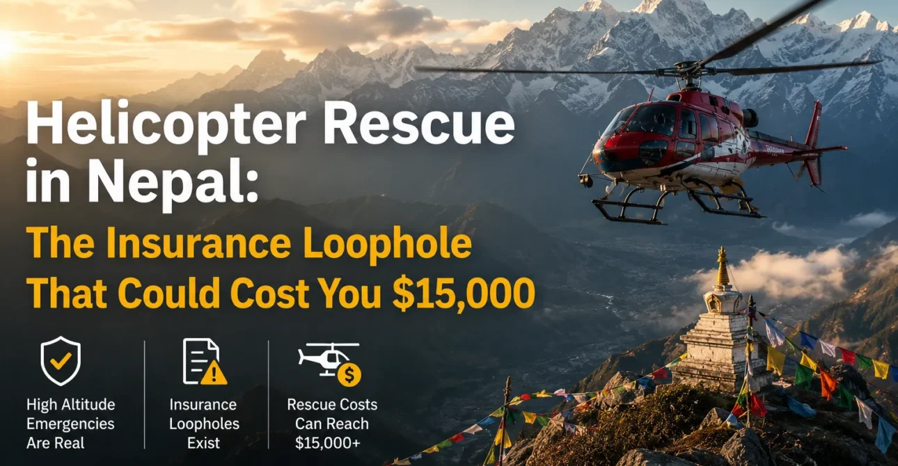 Rescate en helicópteros en Nepal: la laguna de seguros que podría costarle $15,000