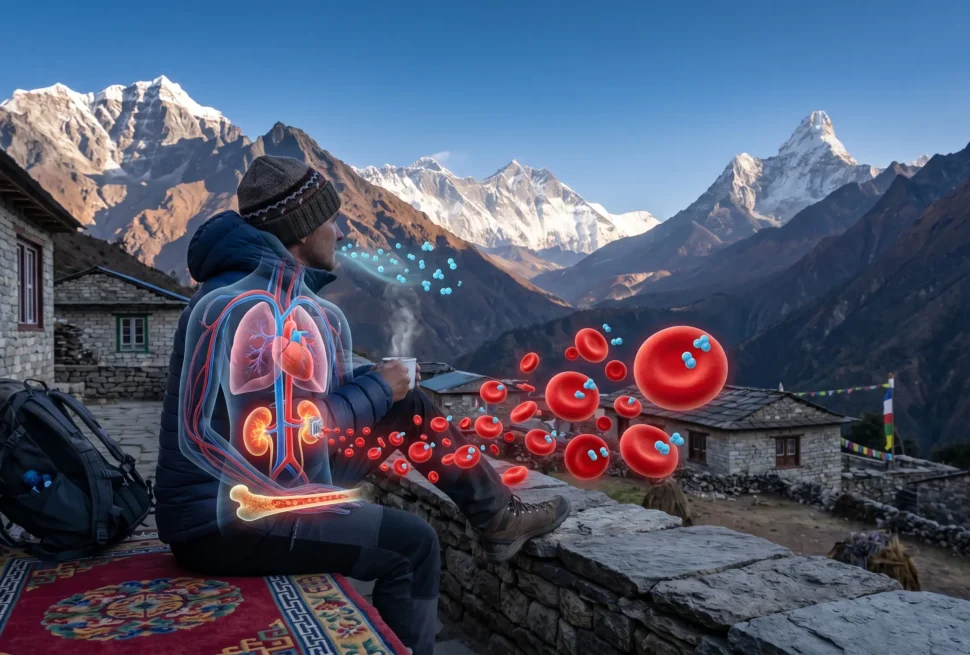 climb high sleep low trekking