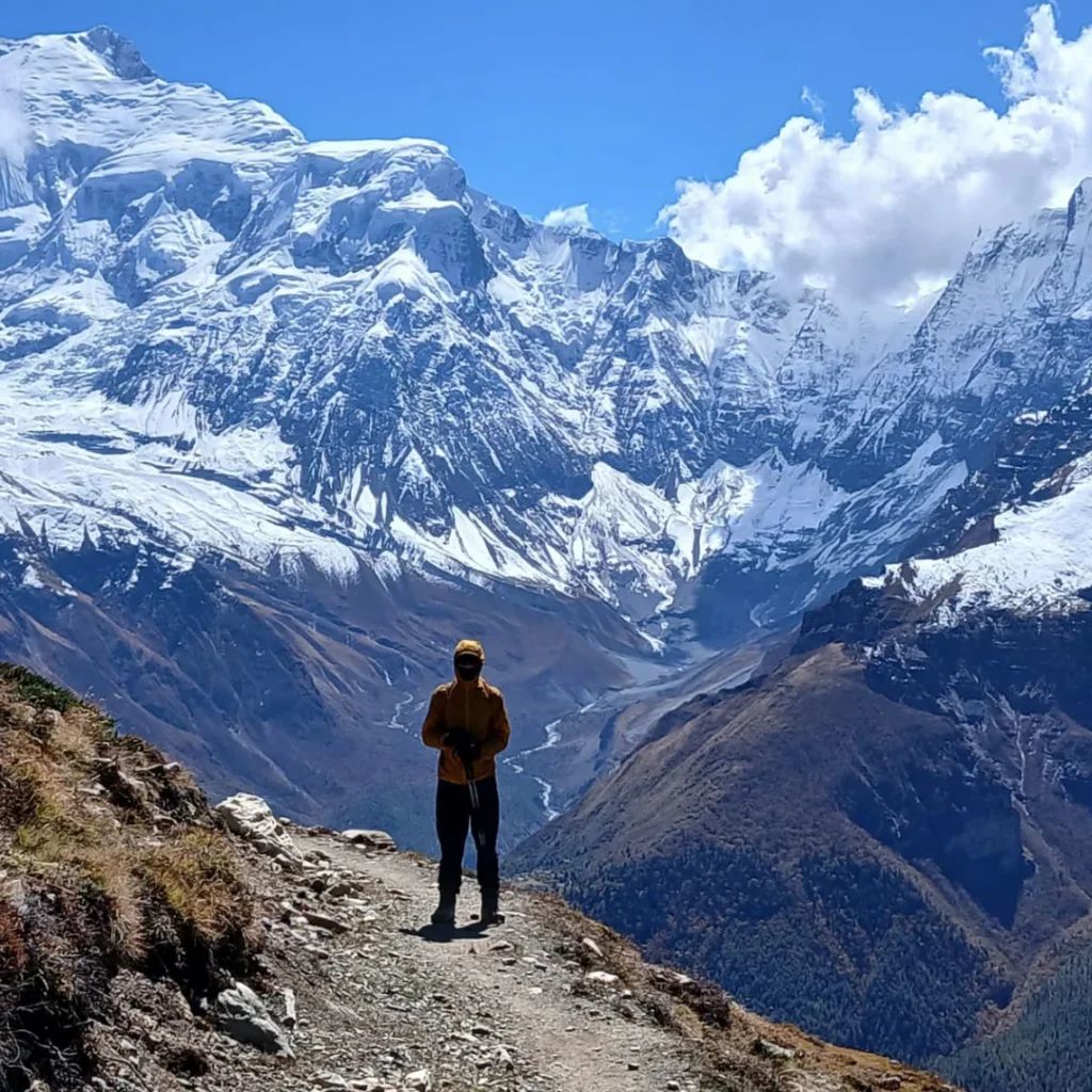 Ice lake Manang Nepal