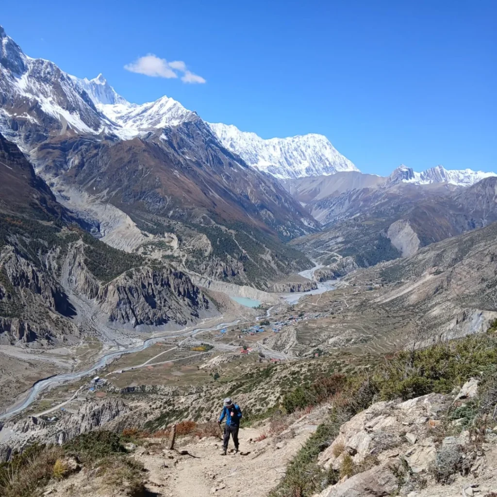 Ice lake Manang Nepal